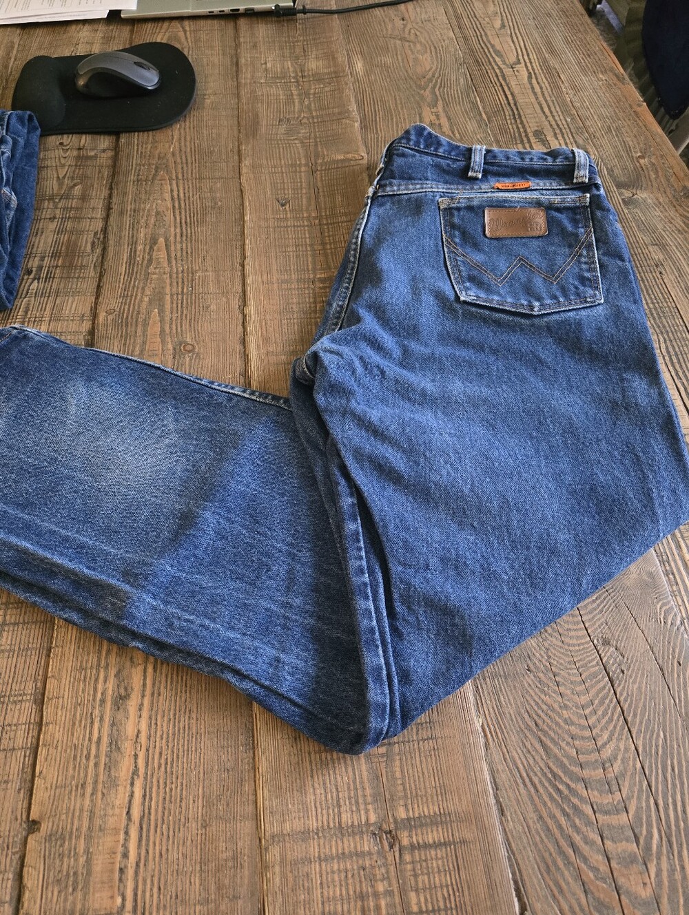 2 Pairs Of Wrangler FR Jeans. 36X30